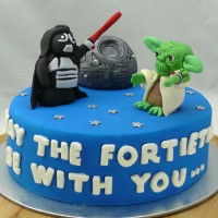 Star Wars Cake - Darth Vader, Yoda, Death Star